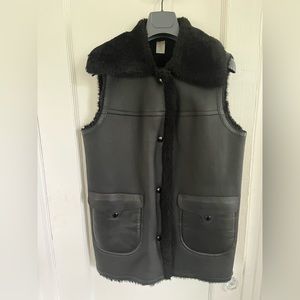 Coach leather & shearling vest